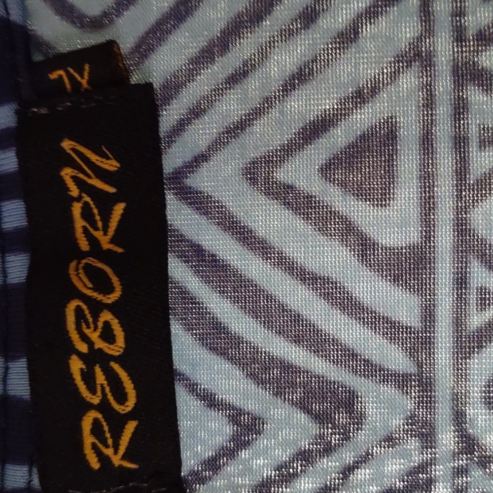 Blue Geometric Pattern Dress - Picture 3 of 5